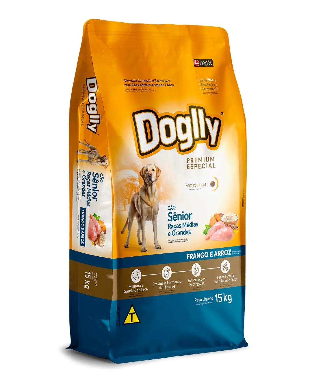 Doglly Premium Especial – Cães Sênior Raças Médias e Grandes Frango e Arroz