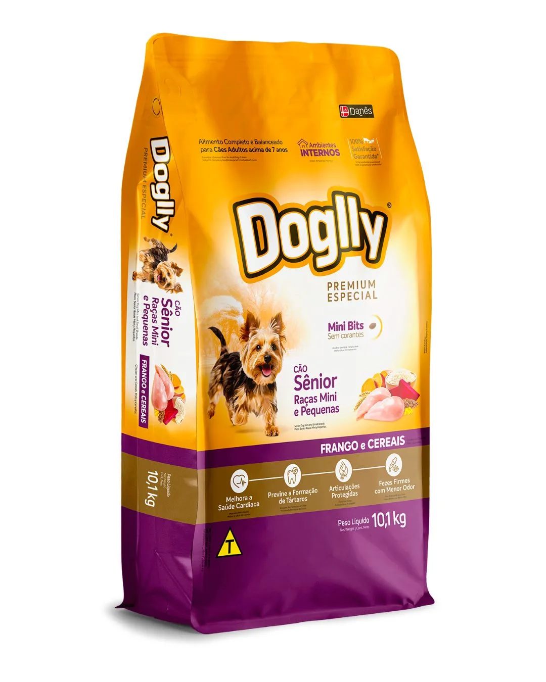 Doglly Premium Especial – Cães Sênior Raças Mini e Pequenas Frango e Cereais